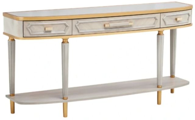 Michael Amini® St. Charles Dove Gray Console Table-0