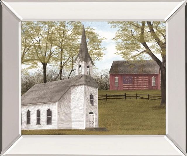 Classy Art Faith and Freedom by Billy Jacobs Mirrored Frame Wall Art-0