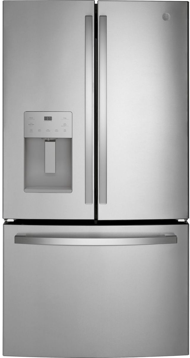 GE® 36 in. 25.6 Cu. Ft. Fingerprint Resistant Stainless Steel French Door Refrigerator-0