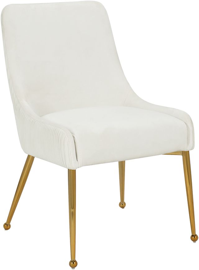 Meridian Furniture Ace Cream/Gold Dining Side Chair-0