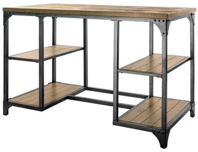 Powell® Benjamin Weathered Driftwood Desk-1