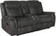 Coaster® Lawrence Charcoal Reclining Upholstered Tufted Back Motion Loveseat-0