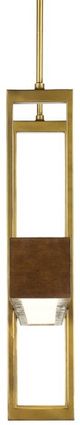 Currey & Company Tonbridge Brass/Chestnut Linear Chandelier-2