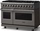 Viking® 5 Series 48" Damascus Gray Pro Style Dual Fuel (LP) Range with Polished Chrome Trim-3