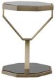 Century® Compositions Black Drinks Table with Satin Brass Base-2
