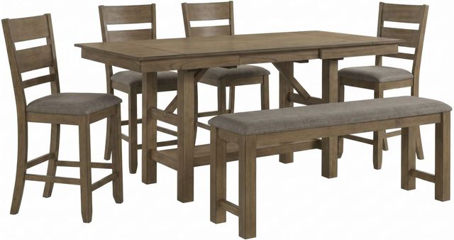 Liberty Furniture Brook Bay 6-Piece Sandstone Optional Upholstered Gathering Table Set-0
