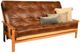 Kodiak Furniture Oregon Trail Saddle 8" Coil Hinged Innerspring Queen Futon Mattress -0
