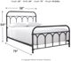 Signature Design by Ashley® Nashburg Black Youth Full Metal Rod Bed-2