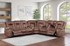 New Classic® Home Furnishings Morello 3-Piece Brown Curved Power Reclining Sectional-1