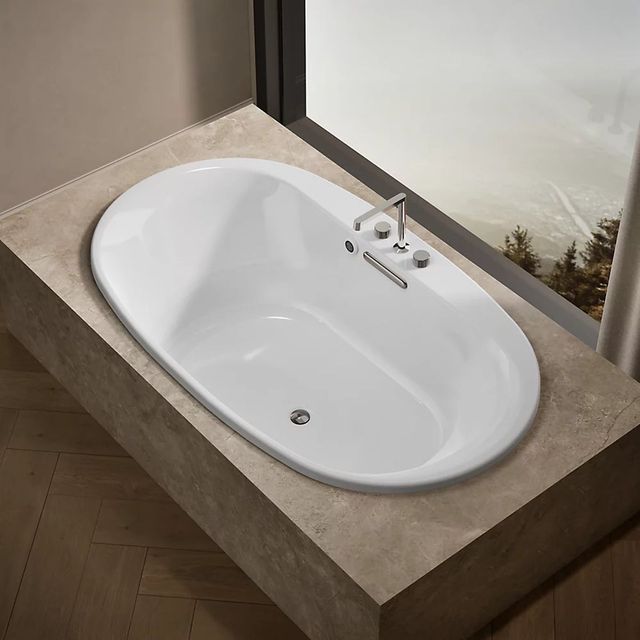 KOHLER® Underscore® White 71.5" x 41.5" Drop-in Bath with Bask® Heated Surface-2