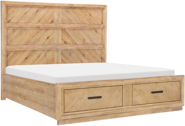 Legacy Classic Torrance Aged Driftwood King Panel Storage Bed-0