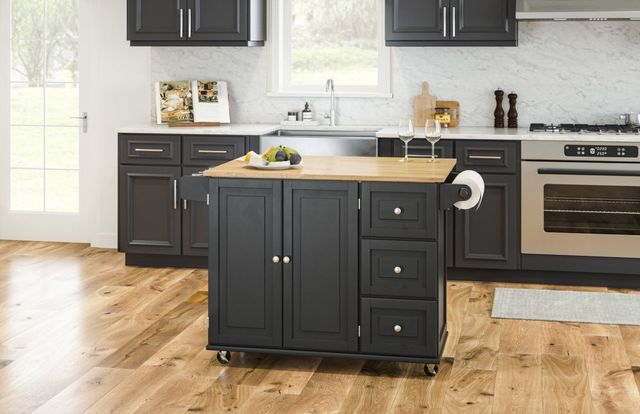 homestyles® Dolly Madison Black Kitchen Cart-2