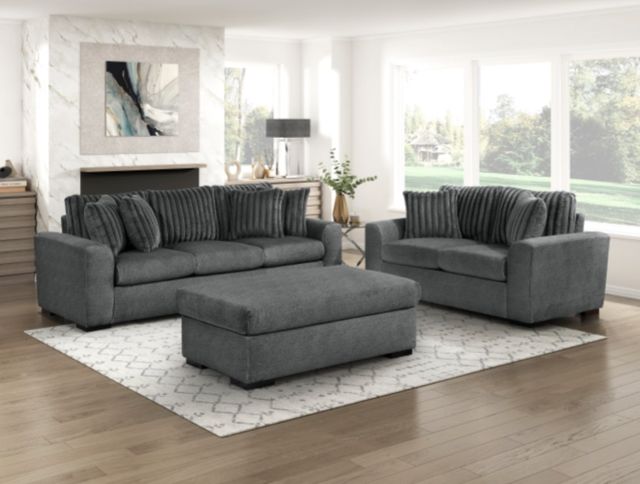 Homelegance® Athena Dark Gray Ottoman-1