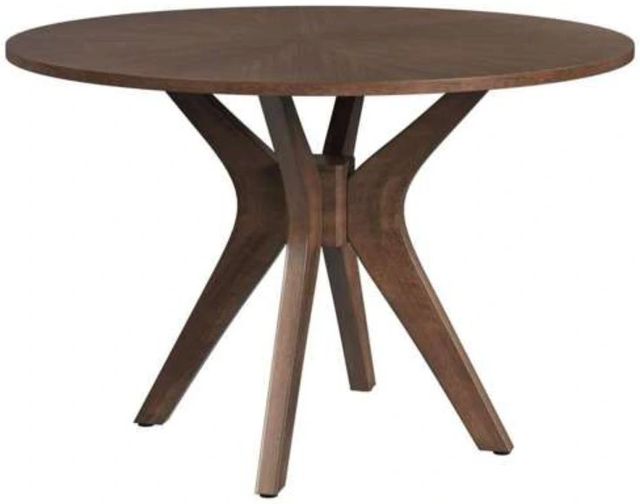 Elements International Santa Barbara Walnut Round Dining Table-0