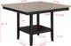 Crown Mark Fulton Light Gray Counter Table with Black Base-2