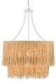 Currey & Company Samoa Gesso White/Natural Rope Two-Tiered Chandelier-0