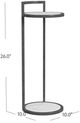 Bassett Mirror Surrey White Scatter Table Black Base-3