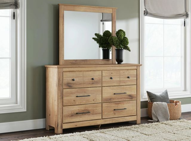 Signature Design by Ashley® Makidern Tan Dresser and Mirror-1