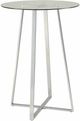 Coaster® Zanella Glass Top Round Bar Table with Chrome Base -0