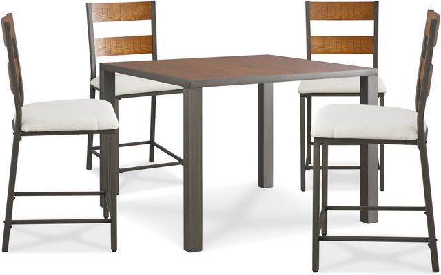 Signature Design by Ashley® Stellany 7-Piece Brown/Gray Counter Heigh Dining Table Set-0