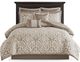 Olliix by Madison Park Tan California King Odette 8 Piece Jacquard Comforter Set-1