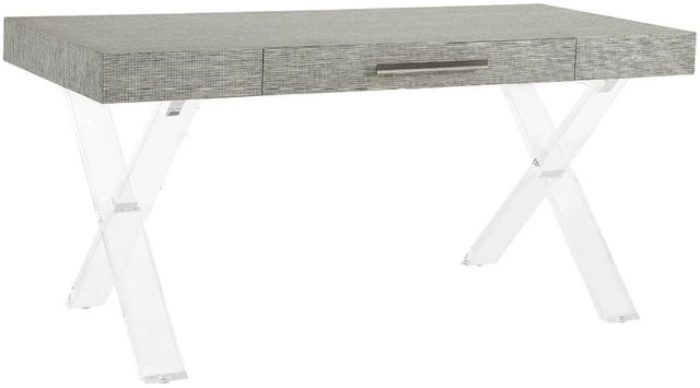Universal Explore Home™ Oasis Beige Seascape Writing Desk with Acrylic Legs-0