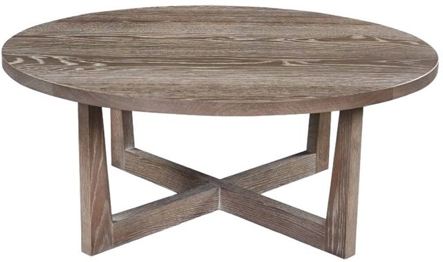 Bassett® Furniture Customizable BenchMade Liam Oak Round Cocktail Table-2