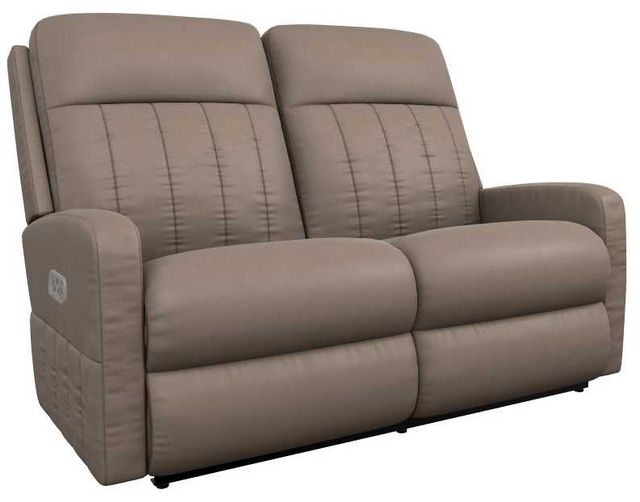 La-Z-Boy® Finley Stone Leather Power Reclining Loveseat with Headrest-0
