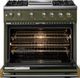Viking® 5 Series 36" Martini Pro Style Dual Fuel (NG) Range with Brushed Brass Trim-1