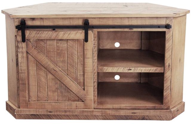 American Heartland Manufacturing Rustic Quaint Tall Corner TV Cart-1