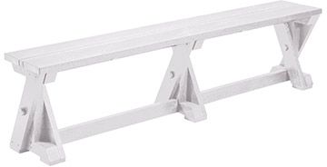 C R Plastics Harvest White Bench-0