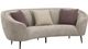 Coaster® Ellorie Beige Upholstered Channel Back Curved Sofa-0