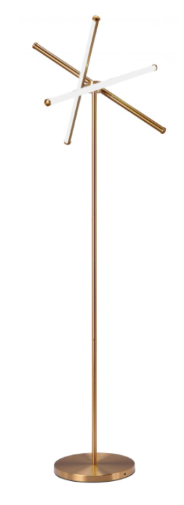 Zuo® Modern Garza Brass Floor Lamp-0