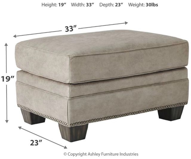 Signature Design by Ashley® Olsberg Steel Ottoman-1