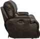 Catnapper® Wembley Chocolate Leather Power Lay Flat Reclining Console Loveseat with Power Adjustable Headrest-3