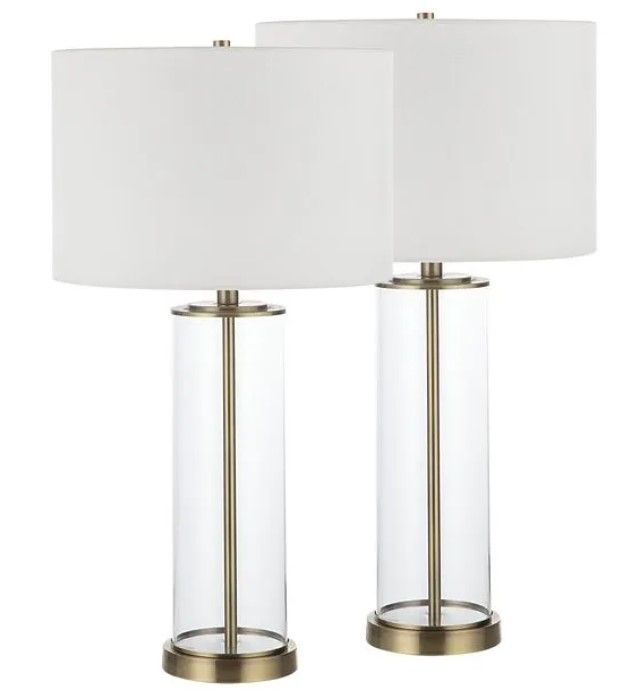 Renwil® Saco 2-Piece Clear Table Lamp Set-0