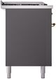 Ilve® Nostalgie II Series 60" Graphite Matte Pro Style Dual Fuel Range-3