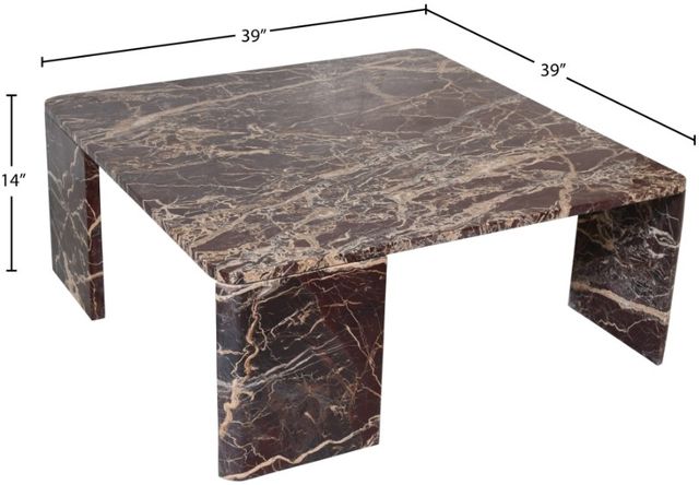 Meridian Furniture Livorno Burgundy Red Cherry Coffee Table-3
