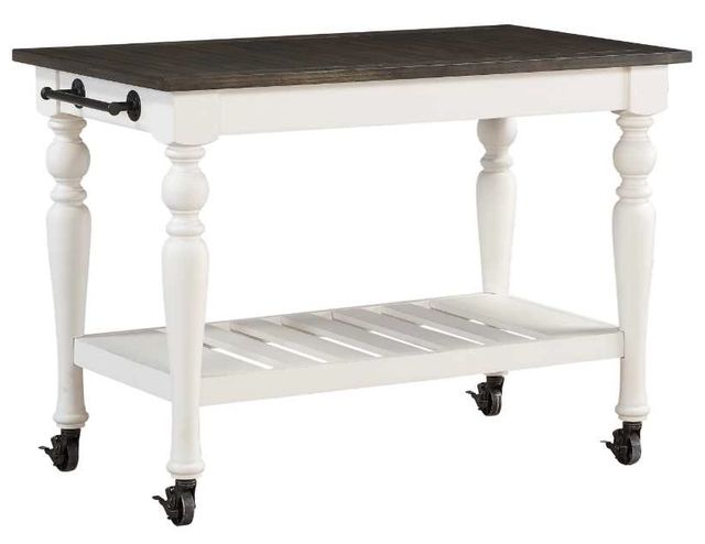 Steve Silver Co. Joanna Ivory/Mocha Kitchen Cart-3