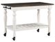 Steve Silver Co. Joanna Ivory/Mocha Kitchen Cart-3