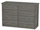 Crate Designs™ Furniture Graphite Dresser with Lacquer Finish Top Only-0