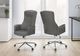 Monarch Specialties Inc. Dark Grey Leather-Look High Back Executive Office Chair with Tilt Function-1