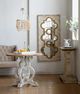 A & B Home Distressed White Beaded Chandelier-5