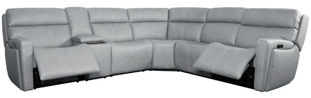 Liberty Furniture Chase 6-Piece Oslo Gray Power Reclining Sectional-1