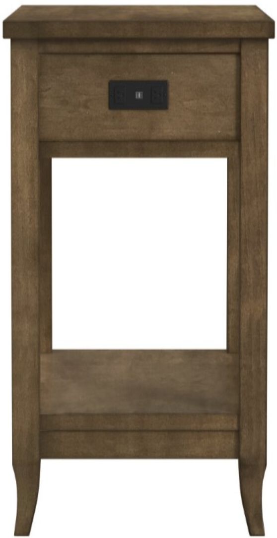 Null Furniture Salem Brown Charging Chairside End Table-2
