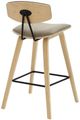 Armen Living Fox 3-Piece Oak/Vintage Taupe Counter Stool Set-3
