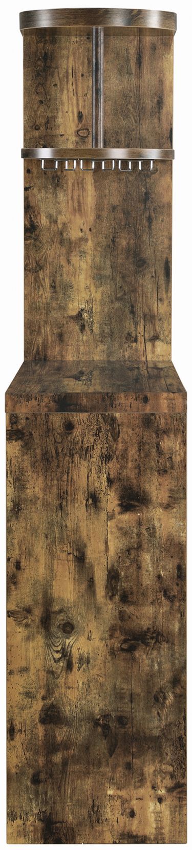 Coaster® Belvedere Antique Nutmeg Bar Table with 9-Bottle Wine Storage-2