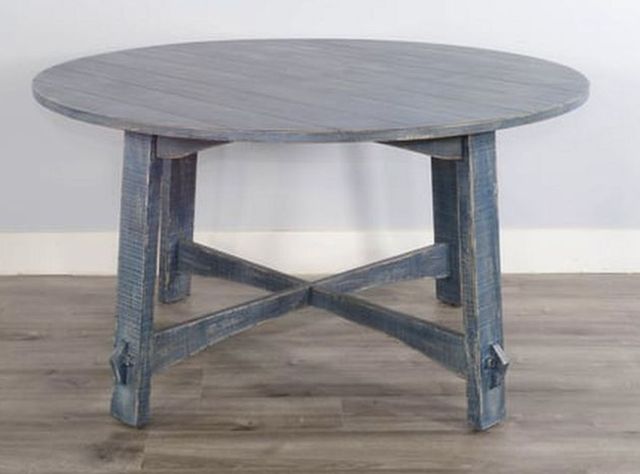 Sunny Designs™ Marina Ocean Blue 54" Round Dining Table-2