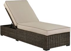Signature Design by Ashley® Coastline Bay Brown Outdoor Chaise Lounge with Cushion