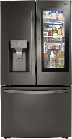 LG 36 in. 23.5 Cu. Ft. PrintProof™ Black Stainless Steel Counter Depth French Door Refrigerator